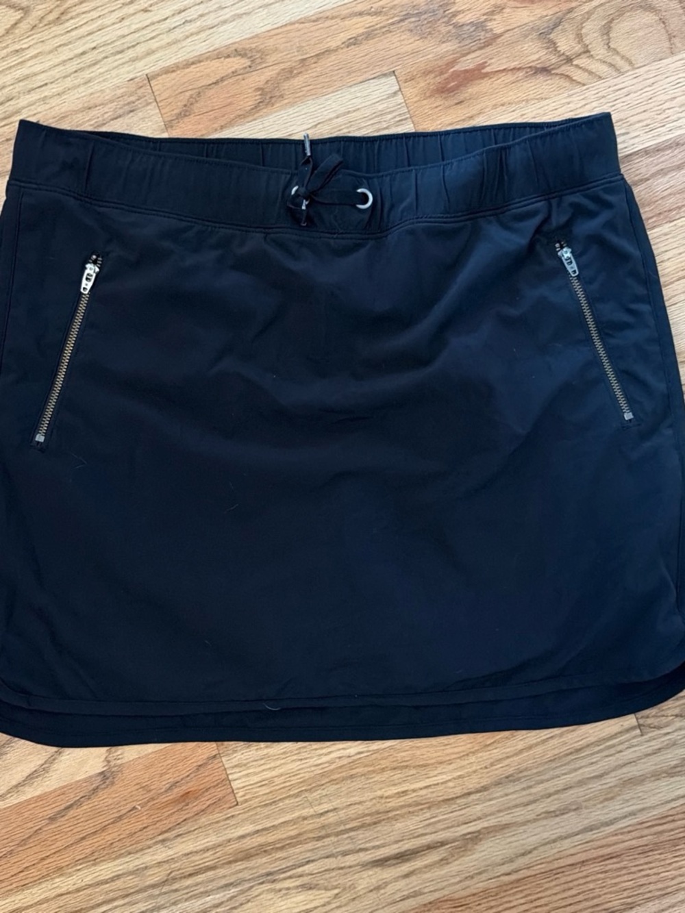 Athleta Black Active Skort with Zip Pockets